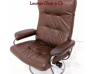 Lot 516 EKORNES Stressless Leather Recliner Lounge Chair w Ch