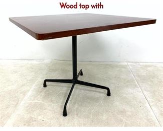 Lot 524 Square Herman Miller Dining Cafe Table. Wood top with