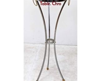 Lot 525 Decorator Regency Style Fern Stand Pedestal Table. Chro