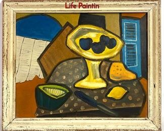 Lot 526 LARRY BATES. Abstract Impressionist Still Life Paintin