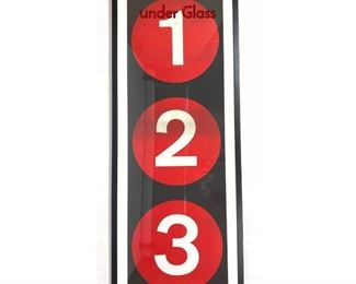 Lot 531 NYC Subway Sign Poster. Framed under Glass