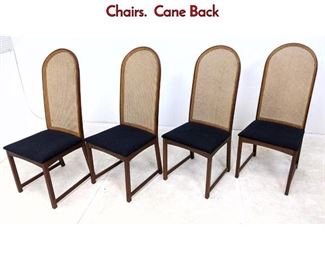 Lot 540 Set 4 Milo Baughman Tall Back Dining Chairs. Cane Back