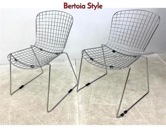 Lot 546 Pr Bertoia style chairs Pair Contemporary Bertoia Style
