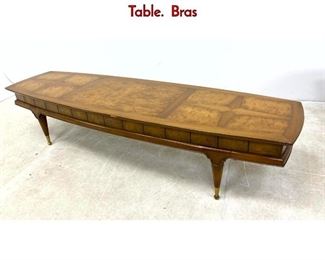 Lot 565 Tomlinson Patterned Veneer Coffee Cocktail Table. Bras