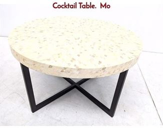 Lot 573 Contemporary Mother of Pearl Coffee Cocktail Table. Mo