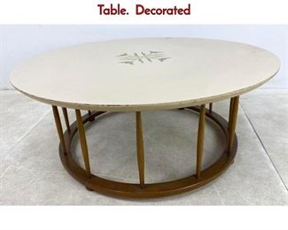 Lot 576 Large American Modern Coffee Cocktail Table. Decorated