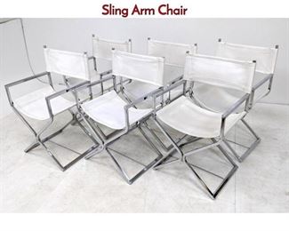Lot 578 6pc Robert Kjer Jakobsen Chairs. Chrome Sling Arm Chair