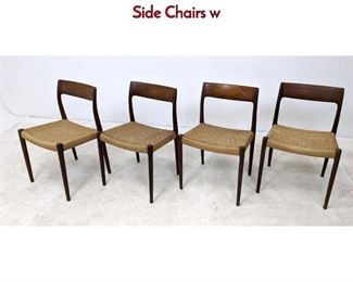 Lot 583 4pc JL Moller Danish Modern Teak Dining Side Chairs w