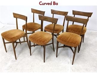 Lot 586 Set 6 Piazza Originals Italian Dining Chairs. Curved Ba