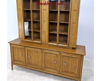 Lot 596 Heywood Wakefield 2 Part China Cabinet Breakfront with