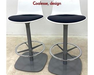 Lot 599 Pair Ena Lotus Post Bar Stools made by Coalesse, design