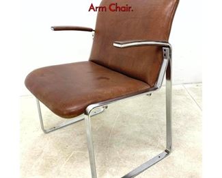 Lot 604 ARNOLD EXCLUSIV Leather and Chrome Arm Chair.