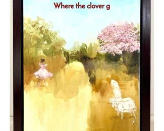 Lot 617 DARLENE COLE Oil Painting on Canvas. Where the clover g
