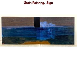 Lot 619 EUGENI TORRENS Modernist Abstract Stain Painting. Sign