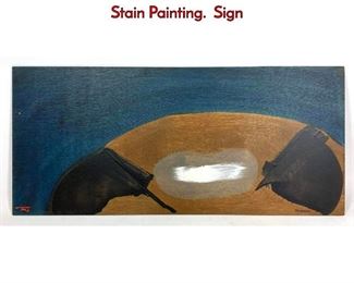 Lot 620 EUGENI TORRENS Modernist Abstract Stain Painting. Sign
