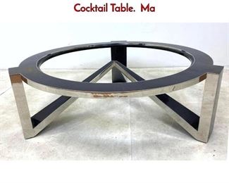 Lot 624 Oversized Decorator Designer Coffee Cocktail Table. Ma