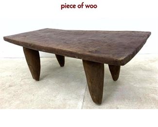 Lot 630 West African Senufo Bench. Carved from one piece of woo