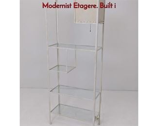 Lot 631 FREDRICK WEINBERG Iron Glass Modernist Etagere. Built i