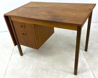 Lot 637 Danish Modern Teak Desk with Drop Side.