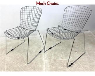 Lot 642 Pair Contemporary Bertoia Style Mesh Chairs.