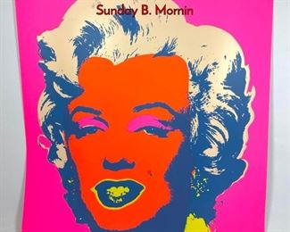 Lot 645 After Andy Warhol Marilyn Screenprint. Sunday B. Mornin