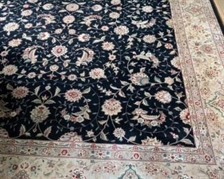 9’x12’ Black Oriental Rug 