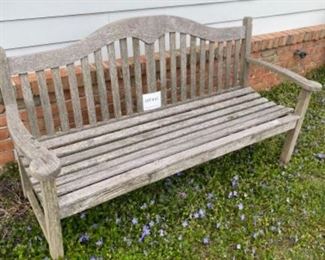Teak outdoor bench