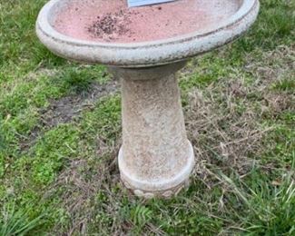 cement bird bath