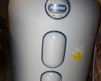 #42 Marathon 50 Gallon Electric Water Heater.  Was Purchased not too long ago, but with the remodel of the house this year a closet was added for the water heater but it was too big for the closet.        