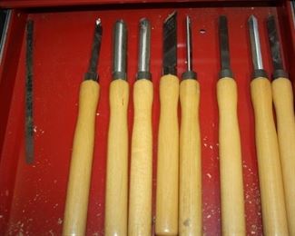#46 Set of 8 Lathe wood shaping tools    