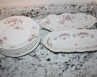 #34   10 Pieces Antique Rosenthal China.  Late 1800's      