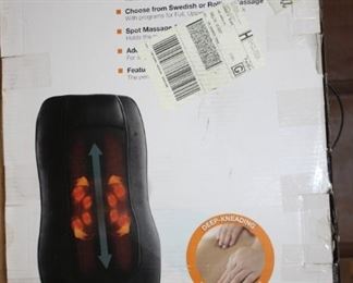 #104  Sharper Image Massaging  Deluxe Heated Massage Cushion                                          