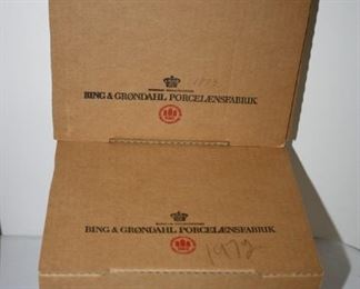 #126    Lot of 4 Bing and Grondhal porcelain Christmas Plates 1970, 1971, 1972, 1973                                                