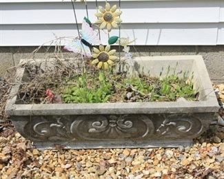   Large Concrete Planter Great Condition    