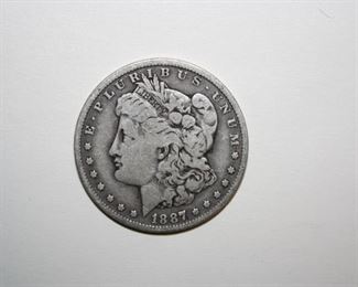1887 Morgan Silver Dollar