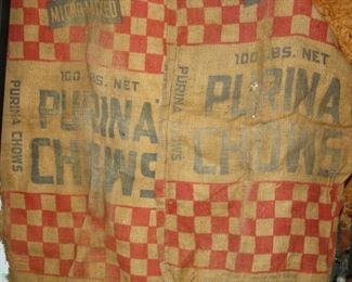 Old Purina Burlap Bags