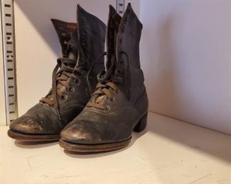 antique leather boots