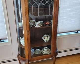 oak and glass display case