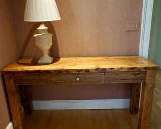 $125 Custom Pine Sofa Table,Measures: 66" Wide x 20" deep x 33" tall 