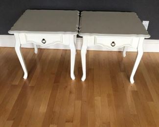 $40 (2) White End Tables