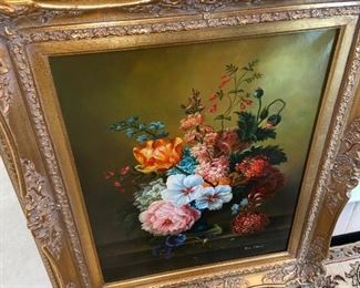 Van Doren oil painting  19” x16” (26”x23” frame) $225