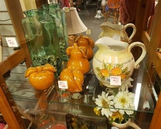 Glass Jar with rocks-$10
3Piece Fruit Set-$15
Pitcher-$12