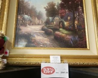 Thomas Kincade 23x30 Canvas 
Cobblestone Lane 1
Regularly-$399 Now-$267
Certificate of Authenticity 