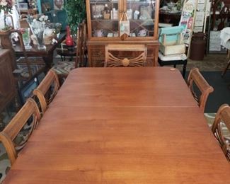 Vintage Dining Table with 5 Chairs-$350
Matching China Cabinet & Buffet