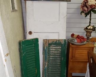 Vintage Door-$40
Sign-$25
Shutters-$25 each-SOLD
