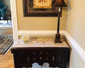 Pennsylvania House Queen Anne style fold out buffet server priced @ $385.00 measuring 18 inches wide x 40 inches long and 32 inches tall