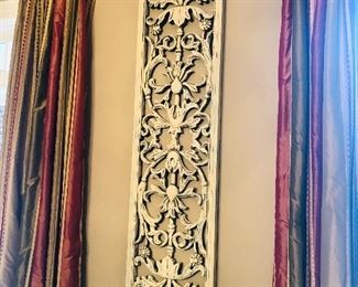 Metal wall art antiqued white priced @ $88.00 measuring 31 inches wide x 55 inches tall