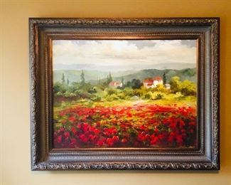 Oil on canvas $325.00 measuring 51 inches wide x 41 inches tall x 3.5 inches deep