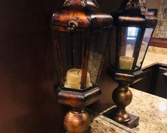 Candle lanterns $35 each (2 available), bolts are loose.