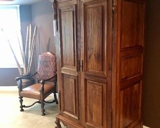Gorgeous cherry armoire originally $2,550! Our Price $994.00 - that's OVER $1k savings!! This momma measures 91 inches tall x 44.5 inches wide x 91 inches tall